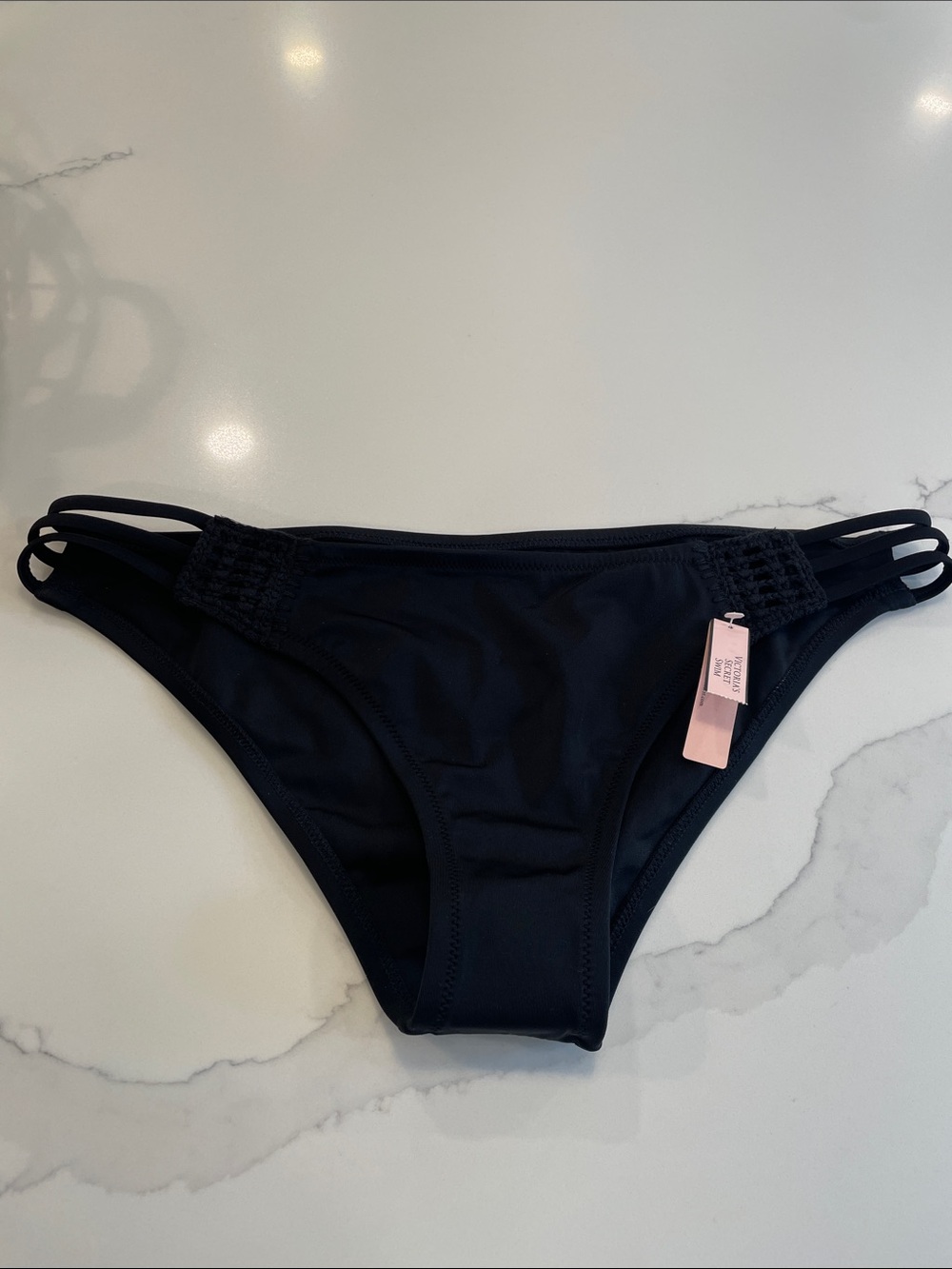 Victoria's Secret Black Strappy Side Bikini Bottom